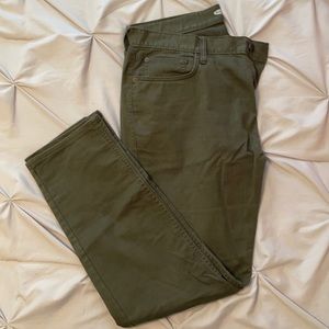 Men’s 36x30 Slim Fit Old Navy Olive Green Jeans